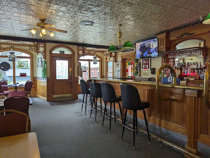 The bar and dining room at Circle C Saloon